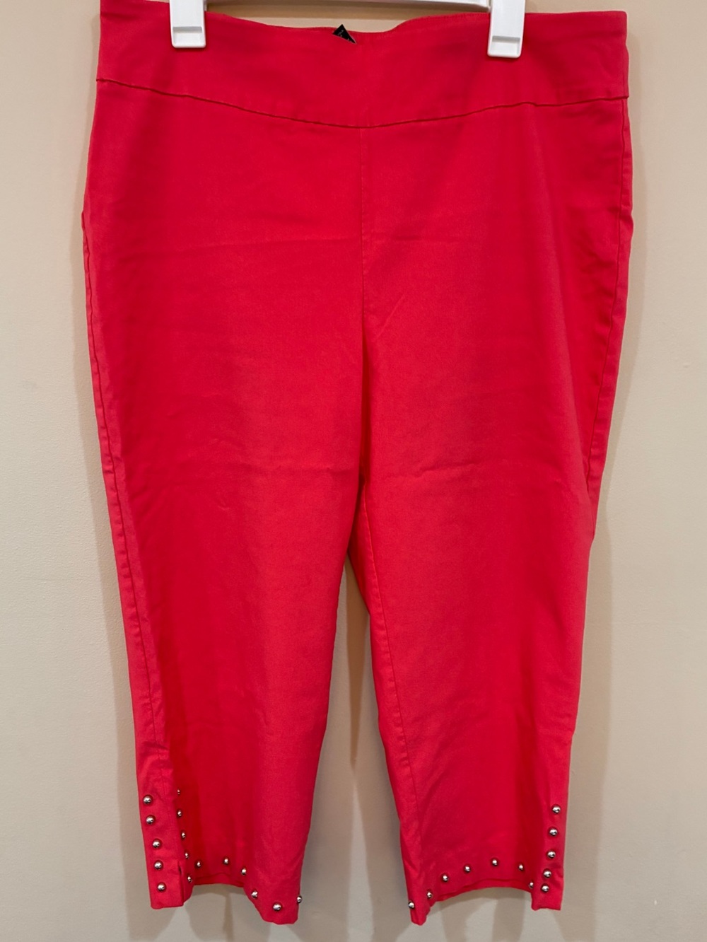Bright Pink Studded Crop Pants
